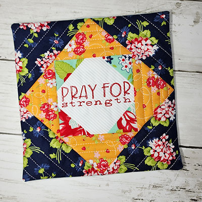 ITH mini pillow pray for strength